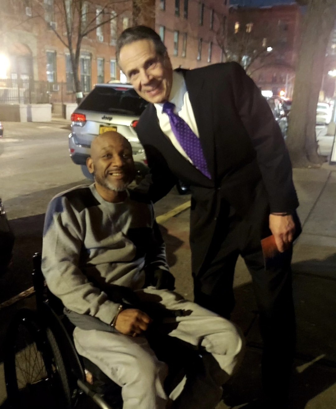 Edward Funches with Governor Andrew Cuomo in NYC