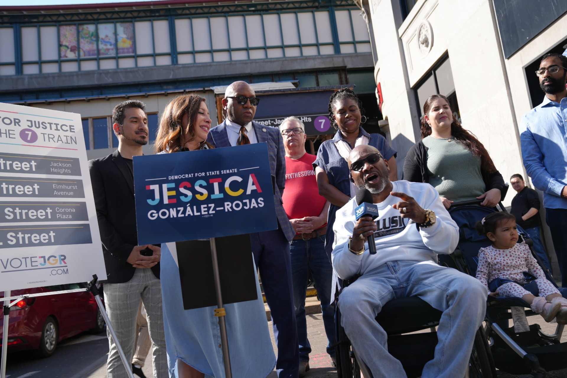 Inclusion The Movement supporting Jessica González-Rojas at Jackson Heights press conference