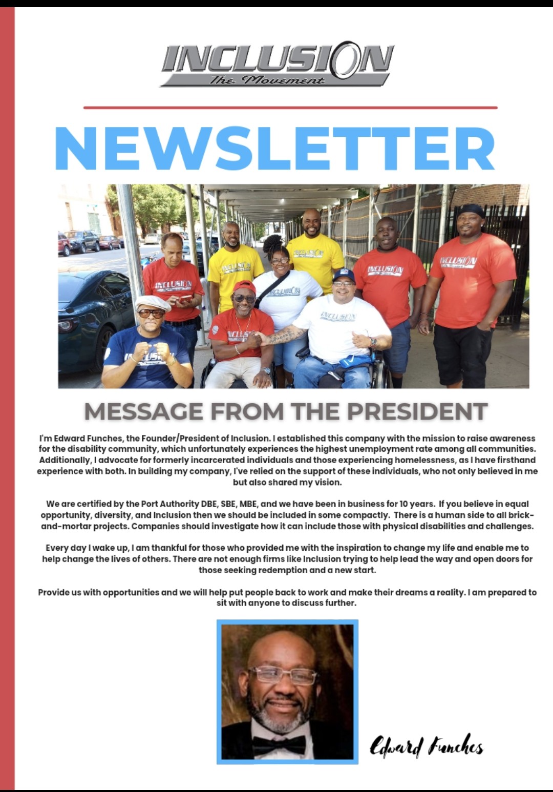Message from the President newsletter
